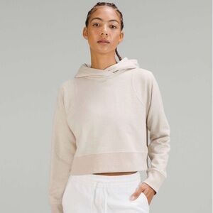 Lululemon Loungeful Cropped Hoodie *Spark Bone Beige Sz 10 Glitter Sparkle